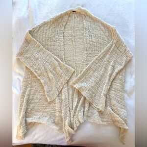 Free People oversized Cream Cardigan in a  lightweight Knit